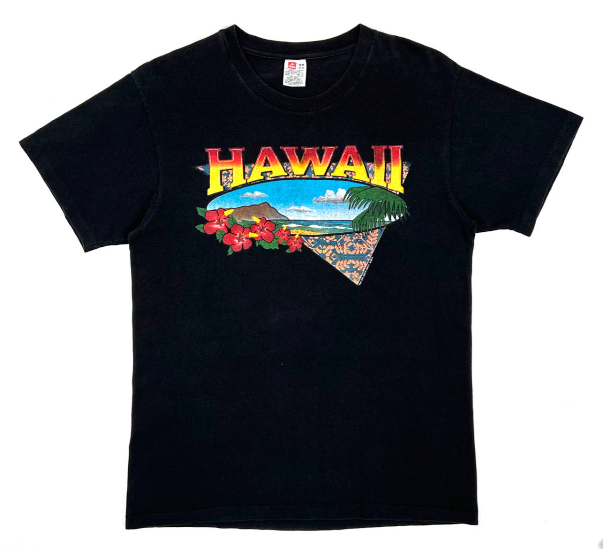 1999 SEA SKY USA HAWAII S/S Tee M Black 90s 半袖Tシャツ ハワイ ハイビスカス ビーチ ブラック 黒 ヴィンテージ