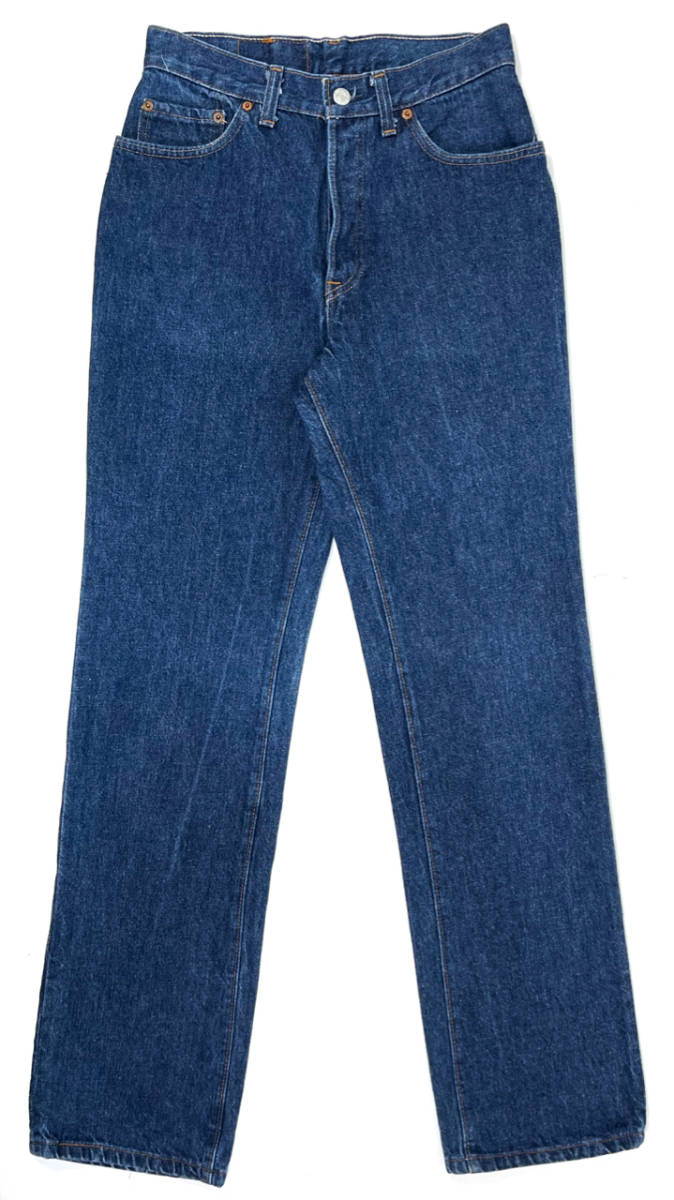 USA製 1987 LEVI'S 26501-0118 inseam single W28 L32 Dark indigo 80s ヴィンテージリーバイス デニムパンツ 股下シングル 毛羽立ち濃紺_画像1