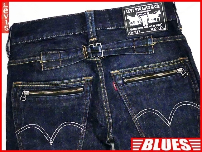 即決★リーバイス511★W30 廃版 バックジップポケット ジーンズ Levis メンズ 限定 デニム スリムストレート スキニー シンチバック_画像1