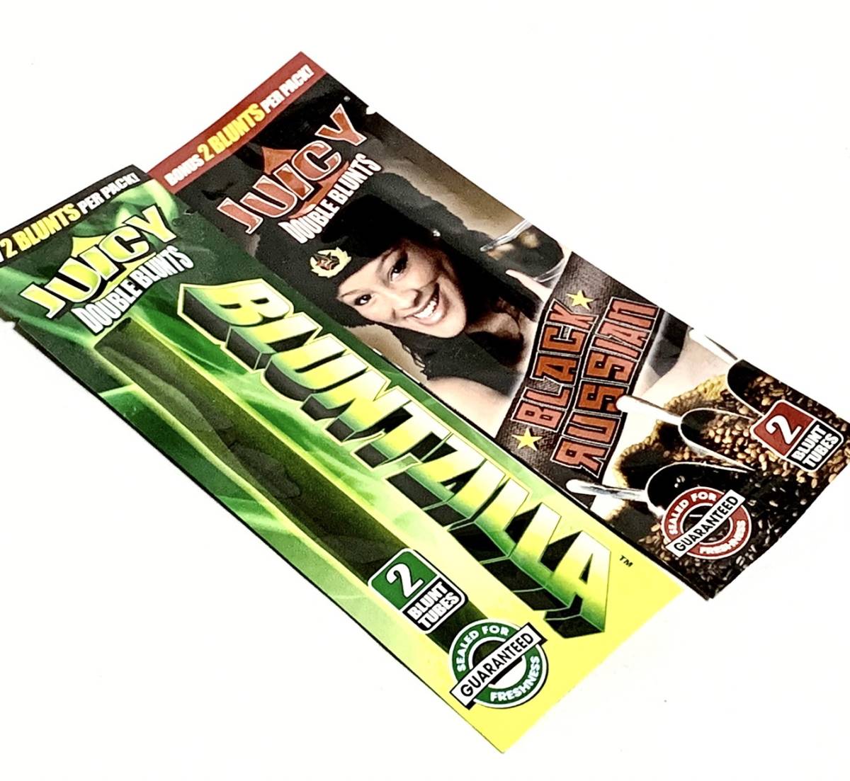 JUICY ジューシー BLUNTS ブランツ 手巻きアイテム 2枚組2種類 SALE 整理整頓 刻みタバコ 手巻き 巻き紙 喫煙具 アンティークコレクションの画像1