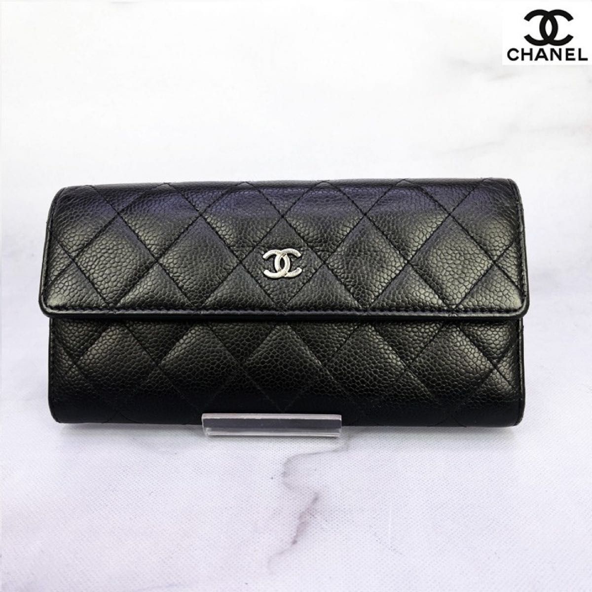 超美品☆CHANEL シャネル 長財布 シルバー金具-