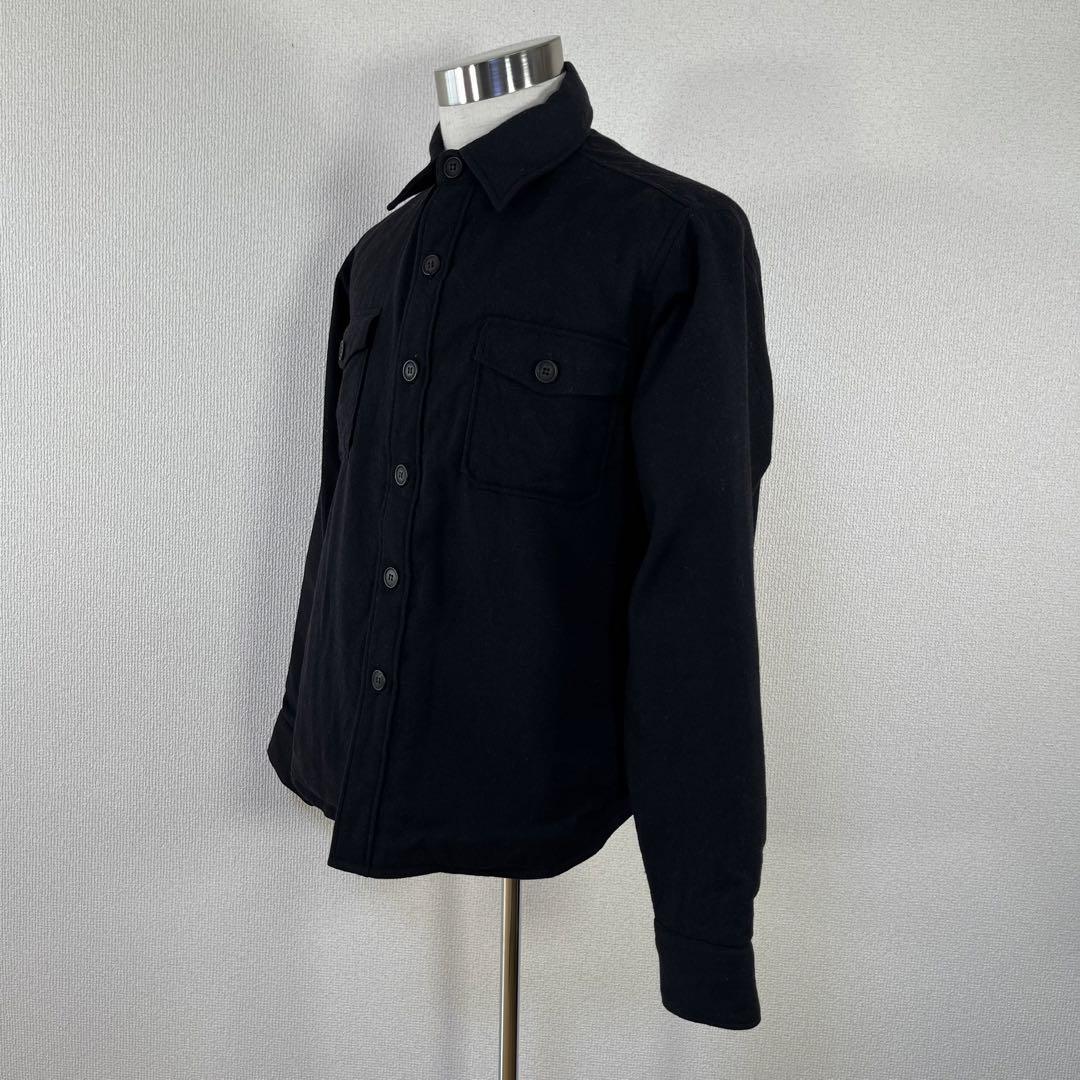 90s・フランス製】A P C 中綿シャツ ジャケット ウール ブラック 90s・フランス製】A P C 中綿シャツ ジャケット ウール ブラック