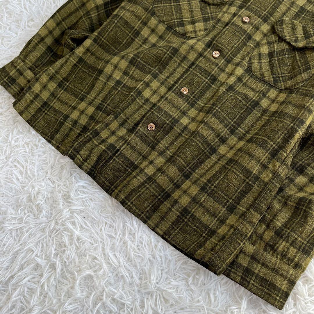 【60s】ペンドルトン　ボードシャツ　開襟　チェック　ネルシャツ　オープンカラー