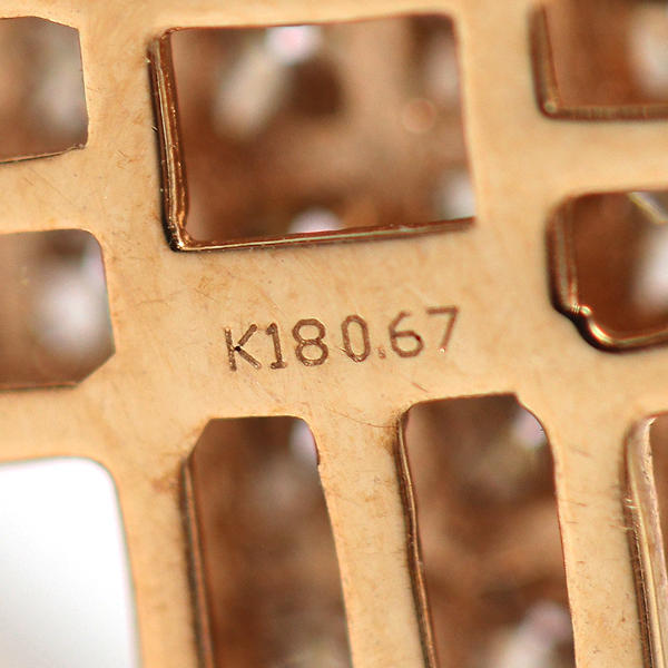 K18PG 十字架モチーフペンダントトップ ダイヤモンド 0.67ct 18金 ピンクゴールド クロス ネックレスチャーム 20823_画像7