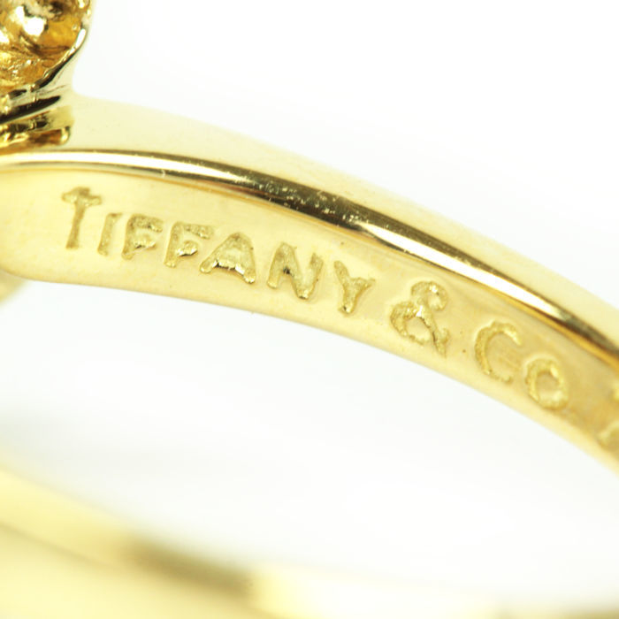 Tiffany&Co. ティファニー ブルーボックスボウ K18 ゴールド リング 指輪 リボン 8号 ダイヤモンド 18金 20437_画像6