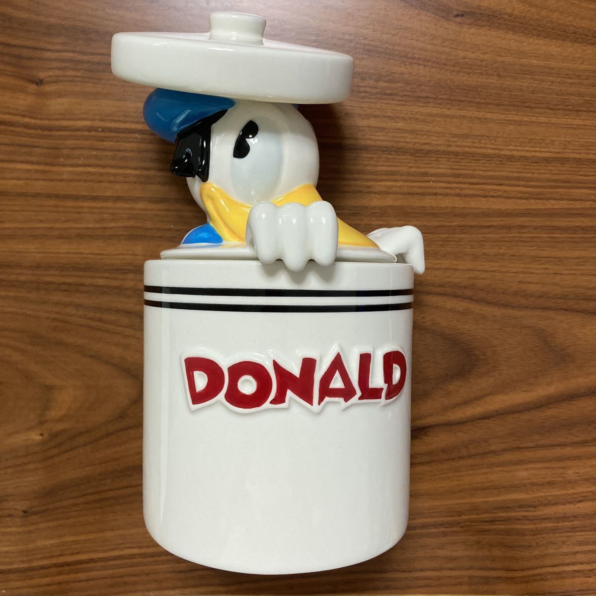  Disney used Donald Duck cookie ja- ceramics figure extra-large big size inserting thing ornament 