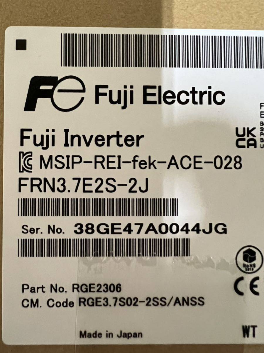 高価値】 富士電機 インバーター FRN3.7E2S-2J 2023年製 その他