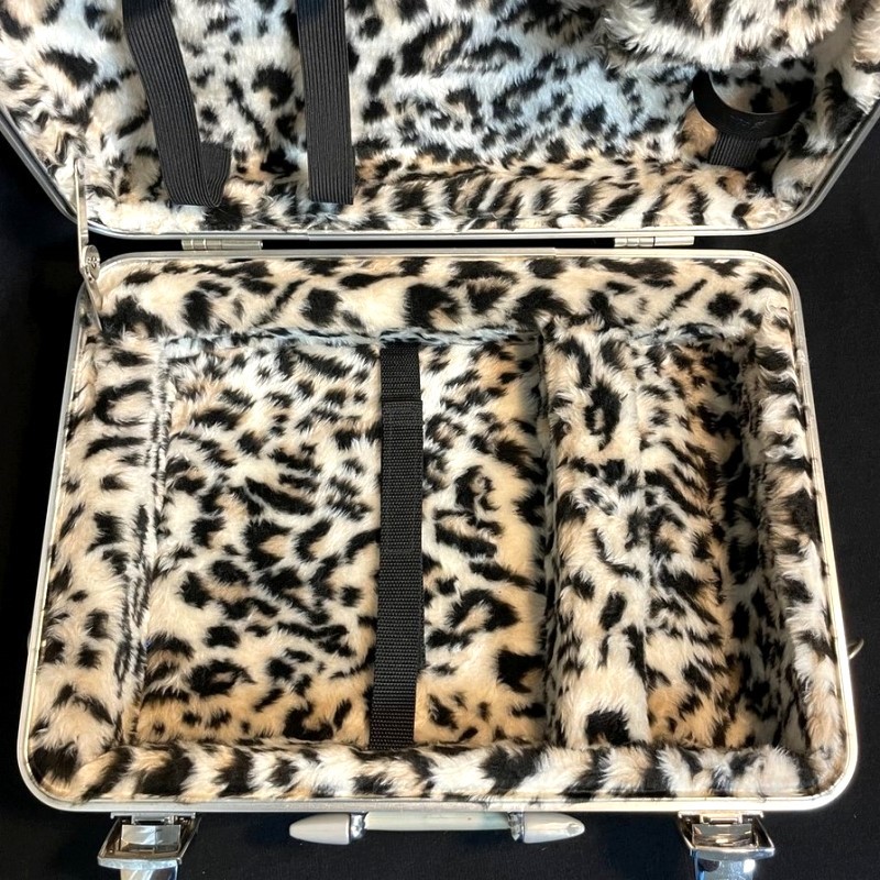  rarity leopard print interior ZERO HALLIBURTON ELITE Zero Halliburton aluminium attache case MADE IN USA