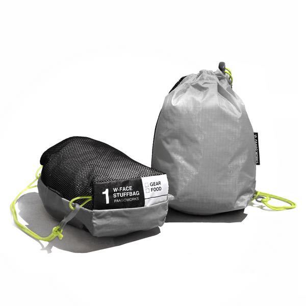 PAAGO WORKS W-Face Stuffbag 1 GRAY パーゴワークス スタッフサック ファーストエイド 登山 キャンプ グレー 新品 未使用の画像3