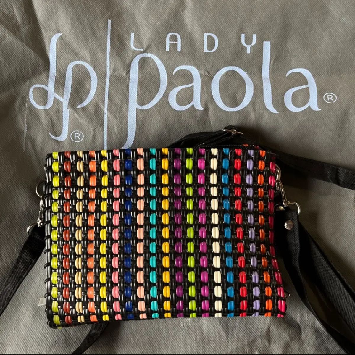 新品未使用 メキシコ製 Lady Paola メルカドポーチ メルカドバッグ