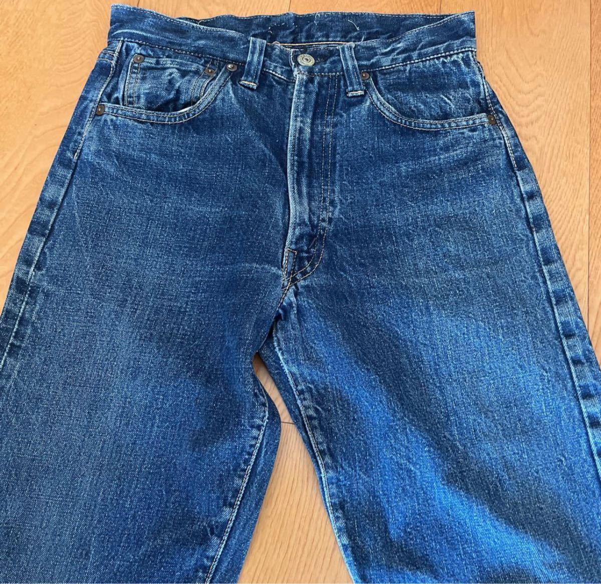 LEVIS 501ZXX 濃紺　リペア無し　47モデル期　オリジナルビンテージ 50sレザーパッチ 501xx 皮パッチBIGE USA製 Levi''s リーバイス501_画像2