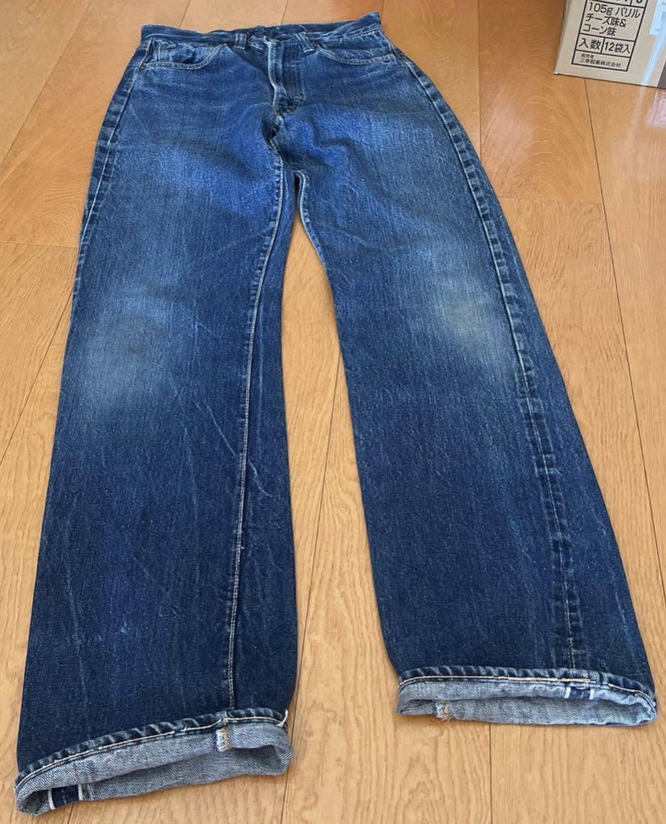 LEVIS 501ZXX 濃紺　リペア無し　47モデル期　オリジナルビンテージ 50sレザーパッチ 501xx 皮パッチBIGE USA製 Levi''s リーバイス501_画像3