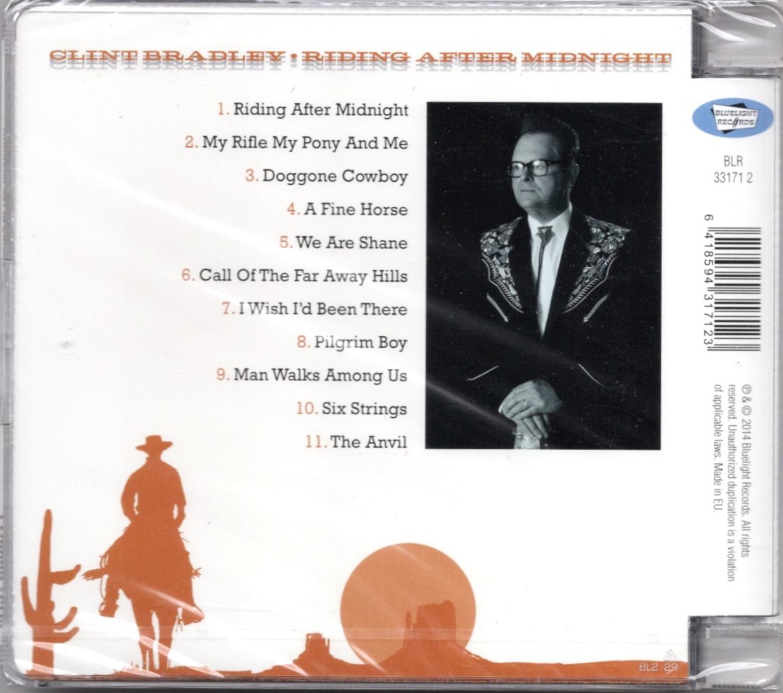貴重盤 / (THE BLUE CATS) CLINT BRADLEY - RIDING AFTER MIDNIGHT CD / Rockin' Country C&W / ネオロカビリー / G-MEN / BELTAN FIREの画像2