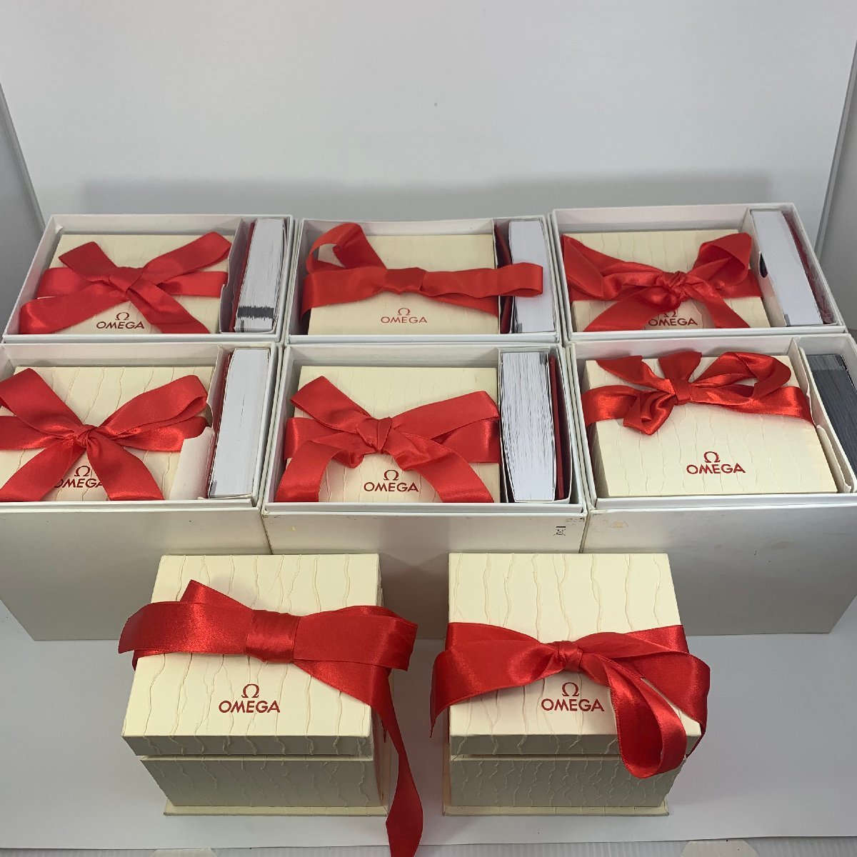 10円~OMEGA オメガ 腕時計空箱 外箱 内箱 ケース ボックス BOX 8個