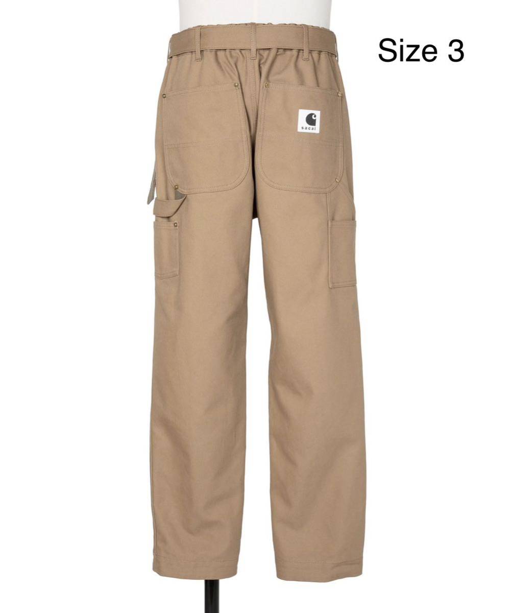 sacai × Carhartt WIP Canvas Pants ベージュ2-