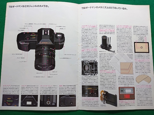  simple ., zoom ., interesting .. Canon Canon T50 AT n catalog 1983 year 3 month 