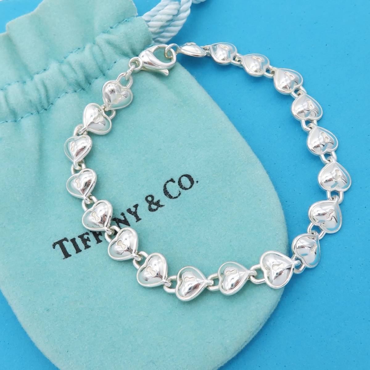 大切な 美品 希少 Tiffany&Co. KK122 SV925 ブレスレット リンク