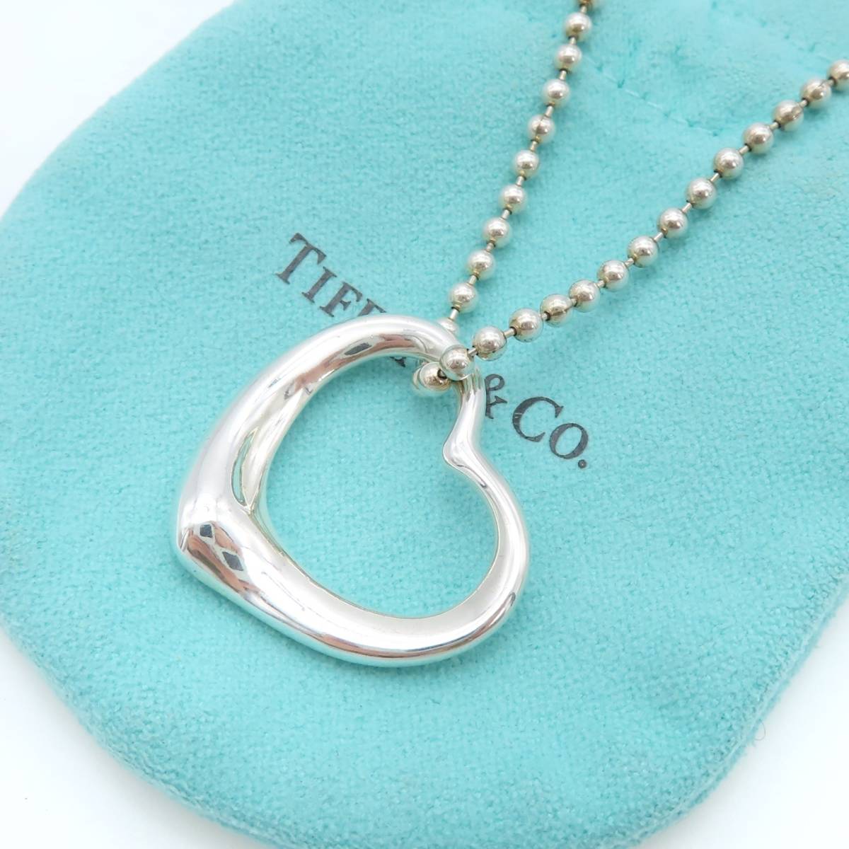 新品本物 Tiffany&Co. オープンハート シルバーネックレス | erational.com