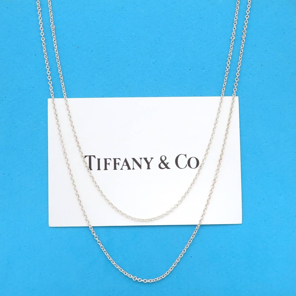 美品 Tiffany&Co. ティファニー ロング シルバー ネックレス チェーン SV925 71cm HH175