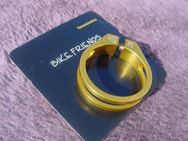 Bazooka super light alumi seat clamp Ti 34.9φ GD new goods unused 