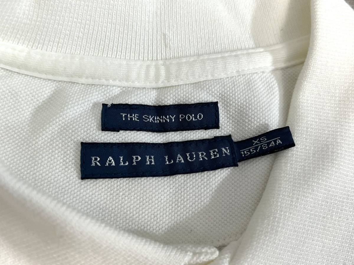 新品 未使用品 Ralph Lauren 馬具 ベルト 総柄 スキニー ポロ シャツ XS ホワイト ピンク ラルフローレン SKINNY POLO ホースビット 正規品_画像7