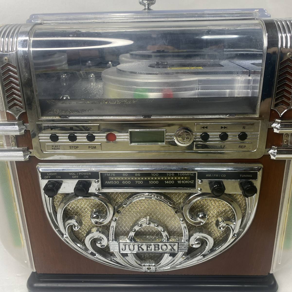 【完動品】ジュークボックス WINTECH 09X-007-14 CDプレイヤー ラジオ AM FM (495)_画像4