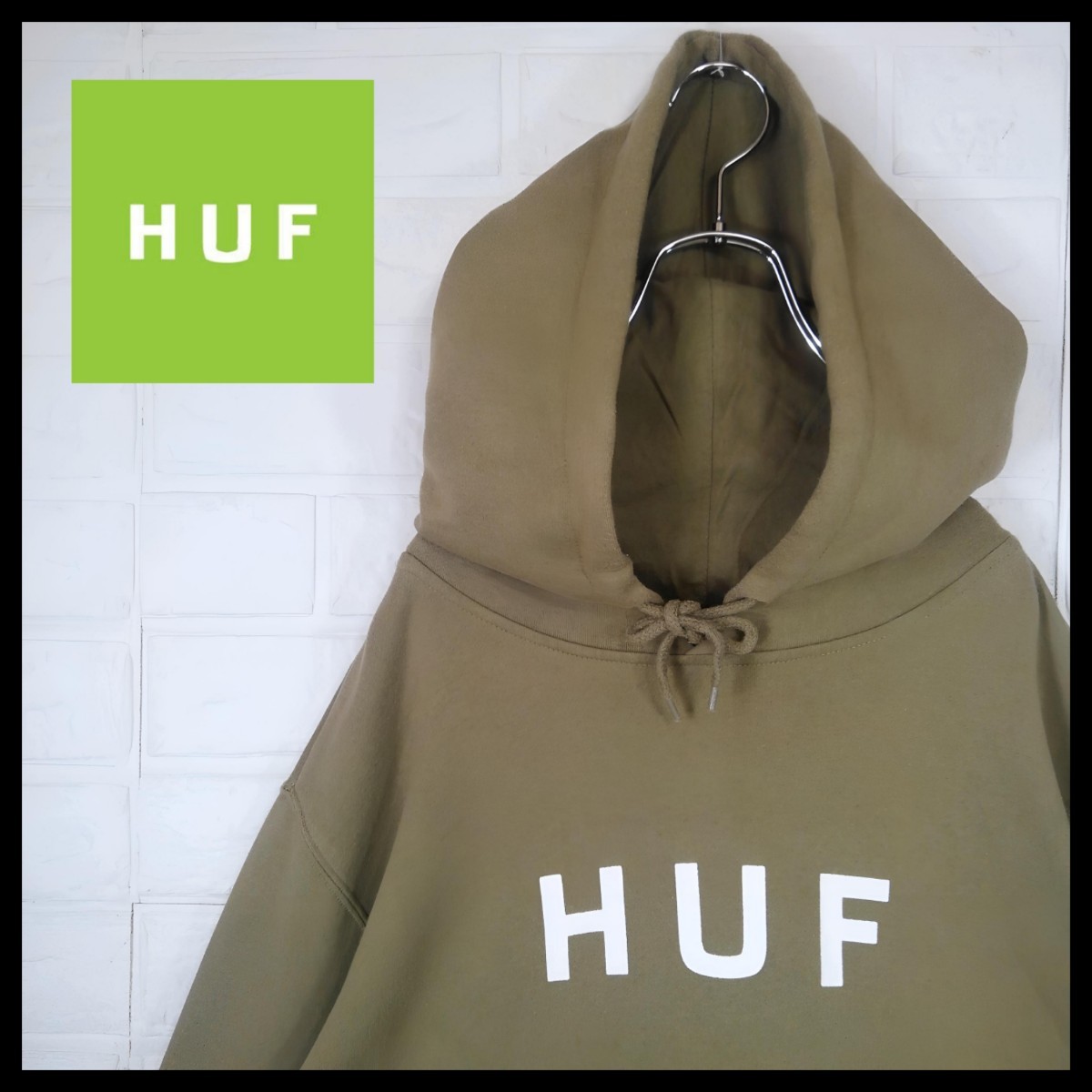 HUF(ハフ)》ロゴ 裏起毛 ビッグシルエット プルオーバーパーカー