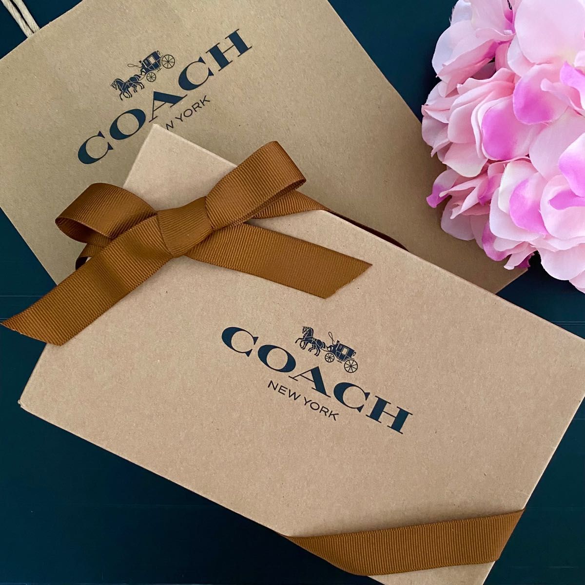 ★プレゼントに♪3点ギフトラッピングセット 新品 COACH コーチ ショップ袋