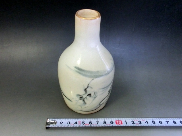 花瓶■徳利【薩摩錦雲山】花器 徳利 染付け 酒器 古美術 時代物 骨董品■