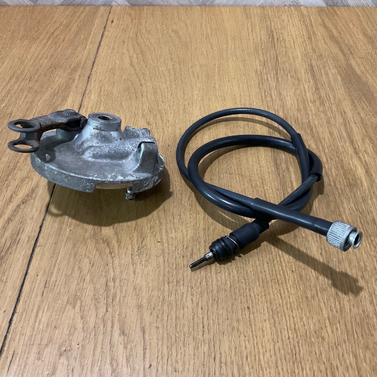 【M45-14】ヤマハ JOG ジョグ 2JA フロントブレーキドラム メーターワイヤー セット 動作確認済み 純正部品 動畫有!!