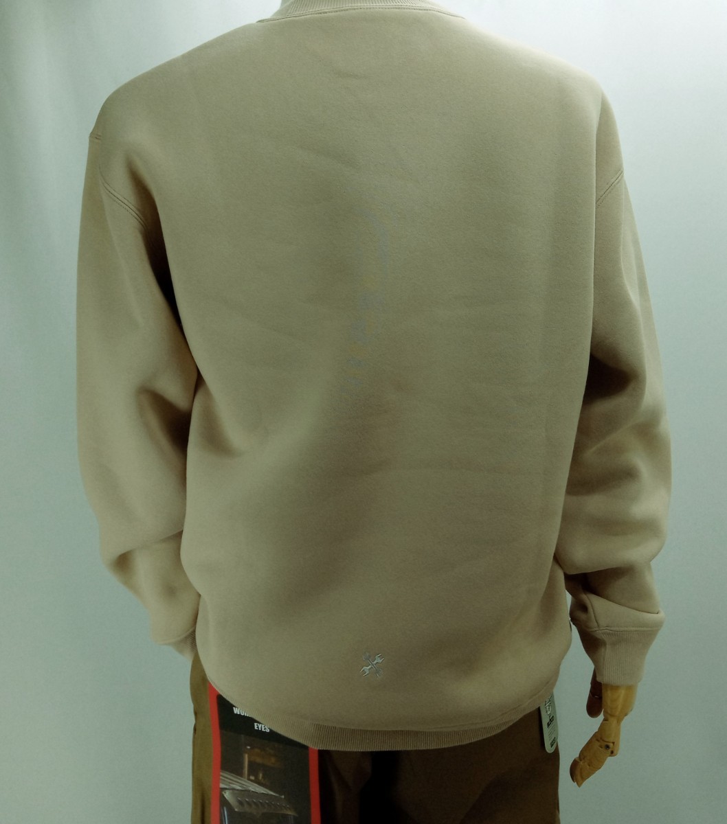 BLUCO WORK GARMENT/ブルコ 1213 SWEAT SHIRT-Script-/カラー(S.BEG)サイズL.新品.税込価格.送料無料.　_画像3