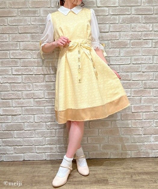 新品タグ付き axes femme アクシーズファム 明治チョコレートワンピース クリーム Mサイズ 板チョコ ホワイトチョコ