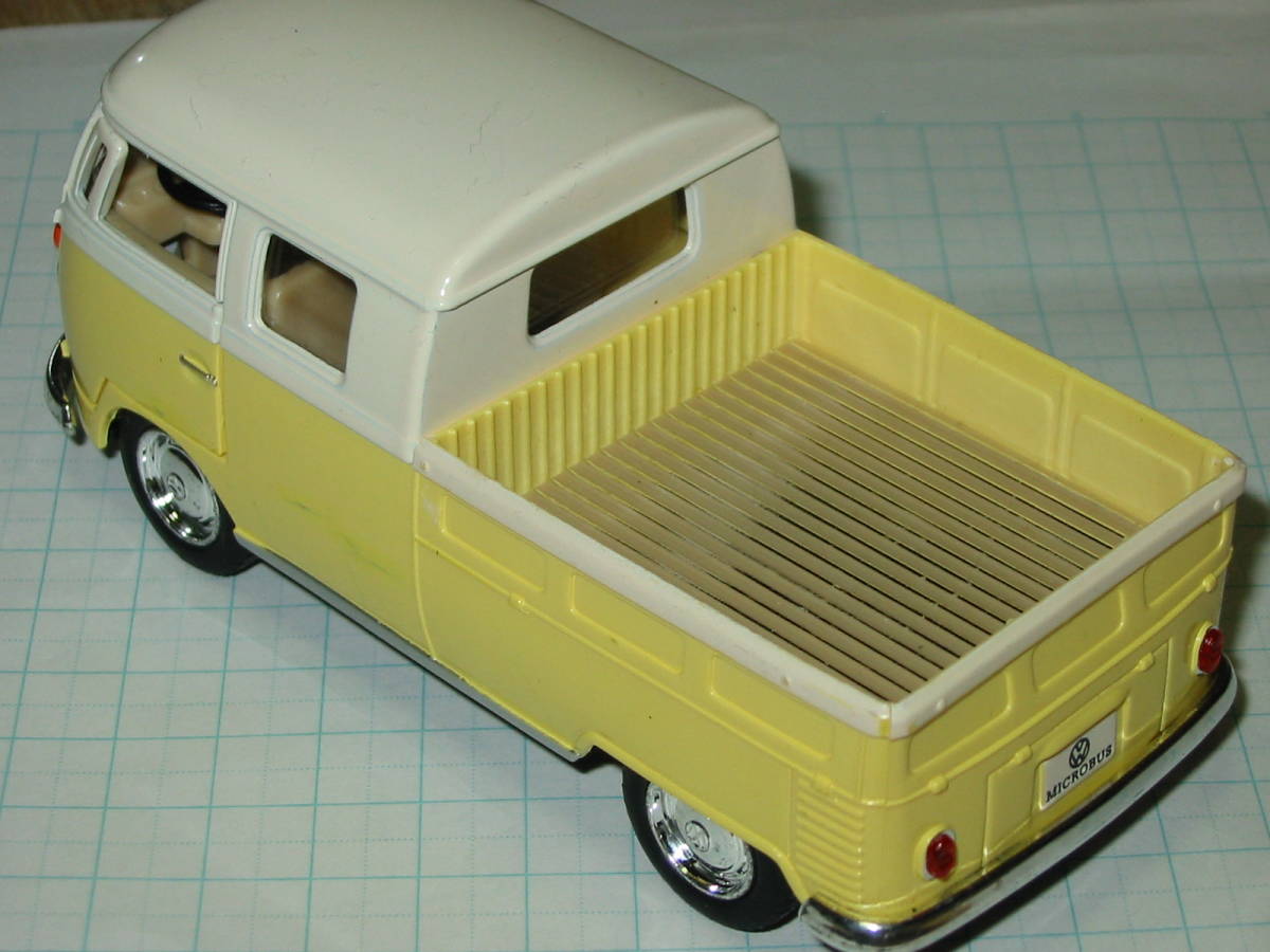 KiNSMART キンスマート プルバックカー ミニカー★フォルクスワーゲン バス ピックアップ Wキャブ Volkswagen Bus Double Cab Pickup 1/34_画像2