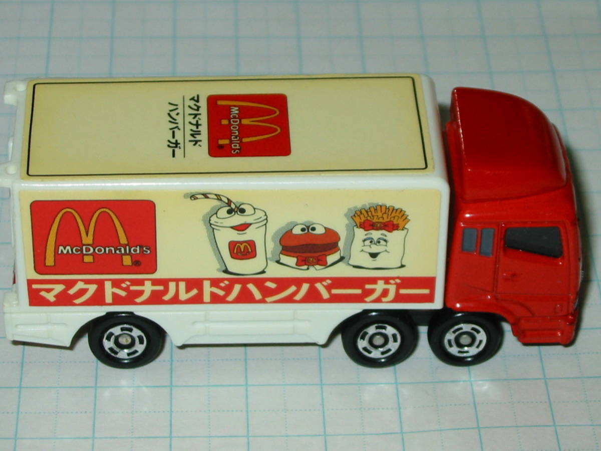 絶版品 トミカ 65 ★三菱 スーパーグレート トラック マクドナルド ハンバーガー パネルバン McDonald's PANEL VAN 中国製 ジャンク品_画像6