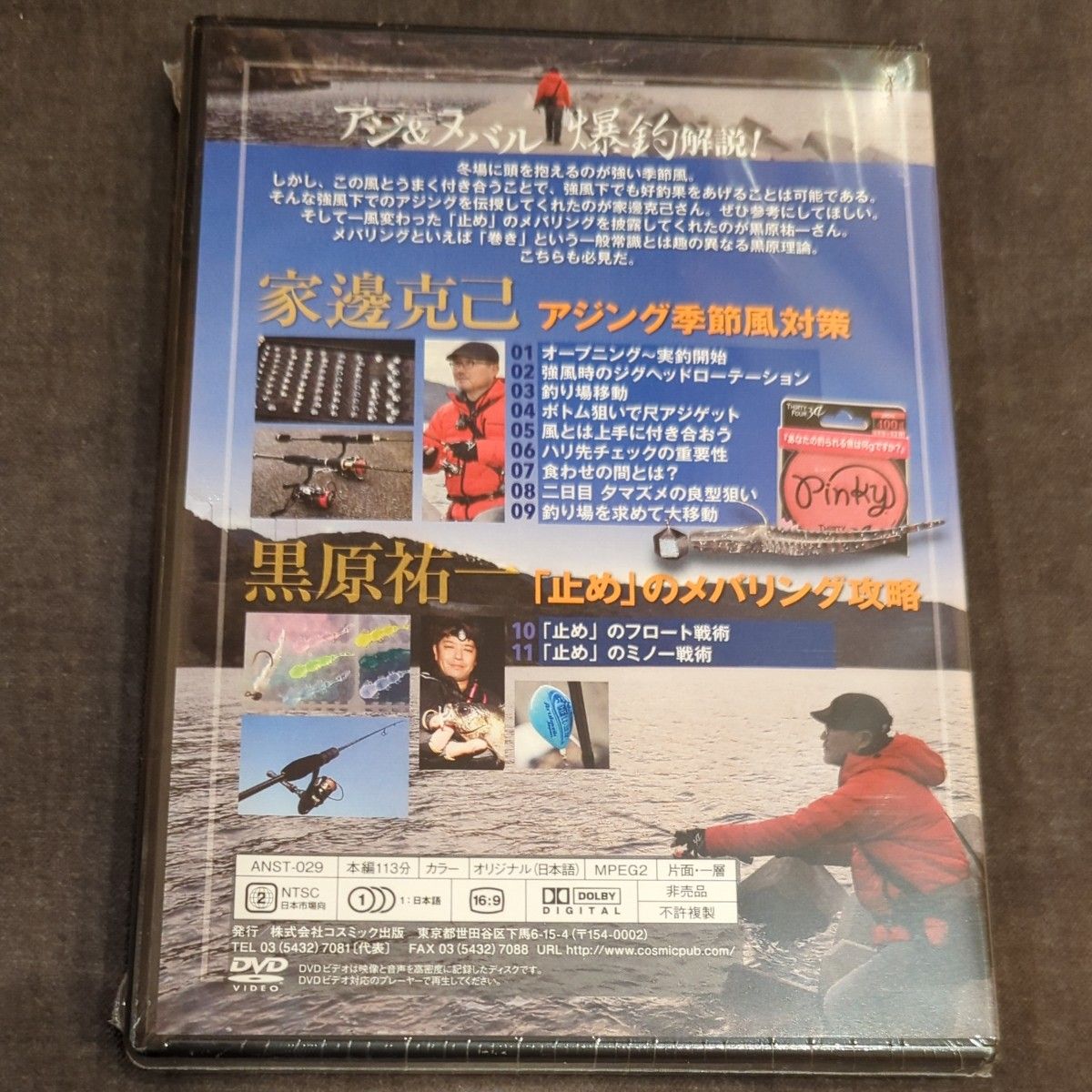 新品、未開封品 アジ&メバル爆釣解説 家邊克己 黒原祐一 DVD アジング、メバリング