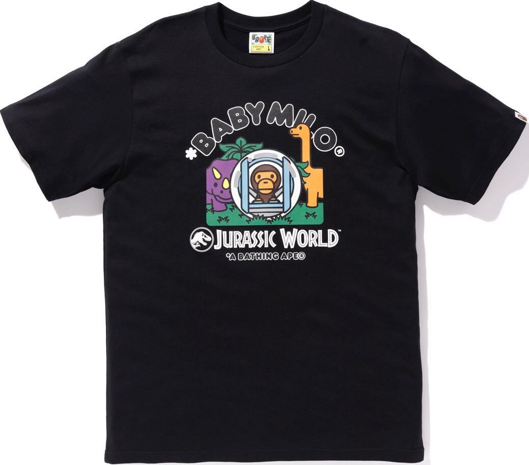 定番人気! Tシャツ ジュラシックワールド アベイシングエイプ Mサイズ TEE MILO WORLD JURASSIC × APE BATHING A Black MILO BABY 黒 Mサイズ 定番人気! Tシャツ ジュラシックワールド アベイシングエイプ Mサイズ TEE MILO WORLD JURASSIC × APE BATHING A Black MILO BABY 黒 Mサイズ