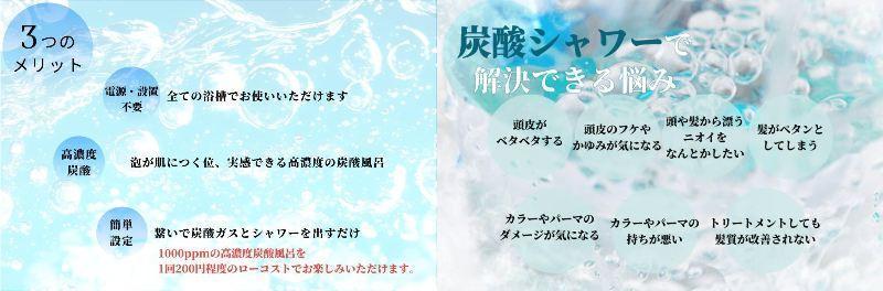 高濃度炭酸泉 炭酸泉 炭酸シャワー ラムネ風呂 CO2レギュレーター 炭酸水 ミドボン炭酸水 美炭酸 美容 ミストシャワー 全国送料無料の画像2