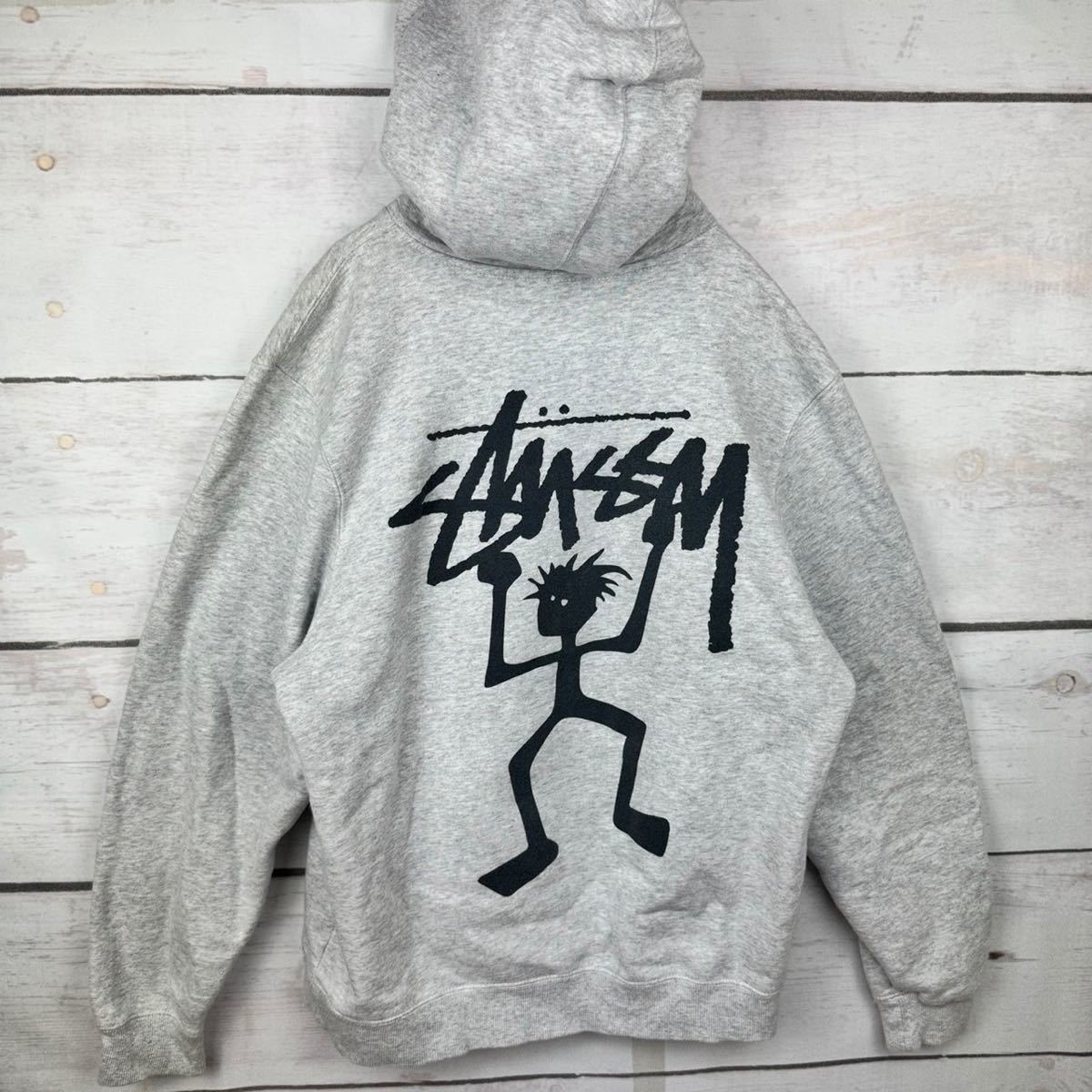 stussy ステューシー スウェットパーカー シャードマン バッグロゴ 両面-