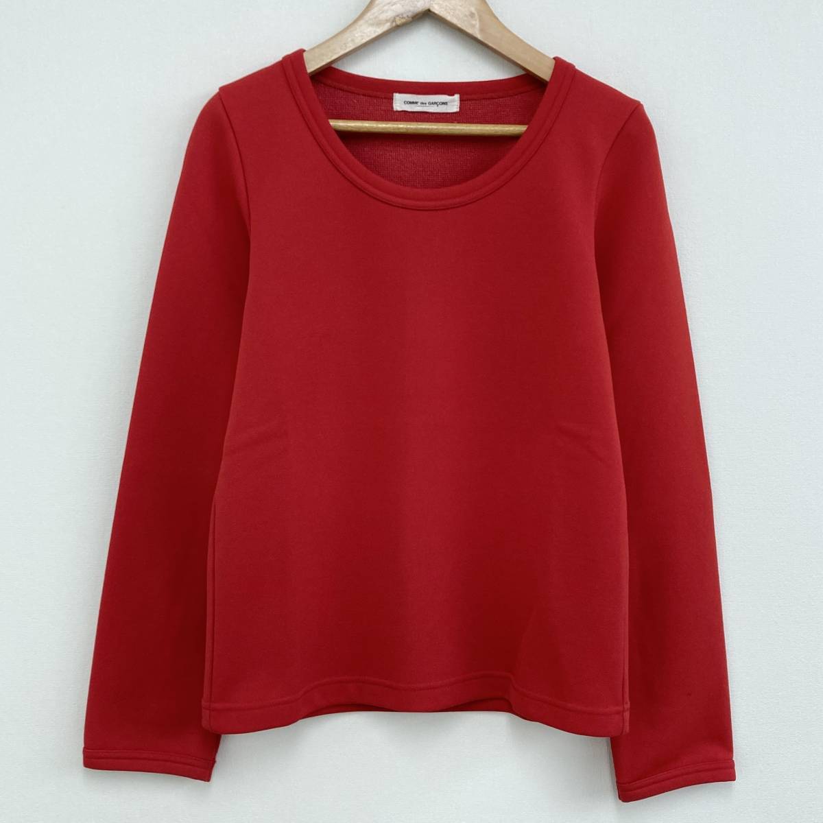 AD1995 COMME des GARCONS ポリ 長袖 カットソー 赤 Tシャツ ロンT コムデギャルソン 川久保玲 90s ビンテージ VINTAGE archive 3080339