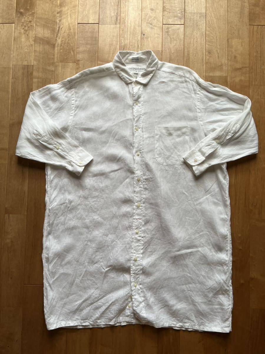 INDIVIDUALIZED SHIRTS インディビジュアライズドシャツ リネンワイドシャツワンピース サイズ15(M相当)_画像3