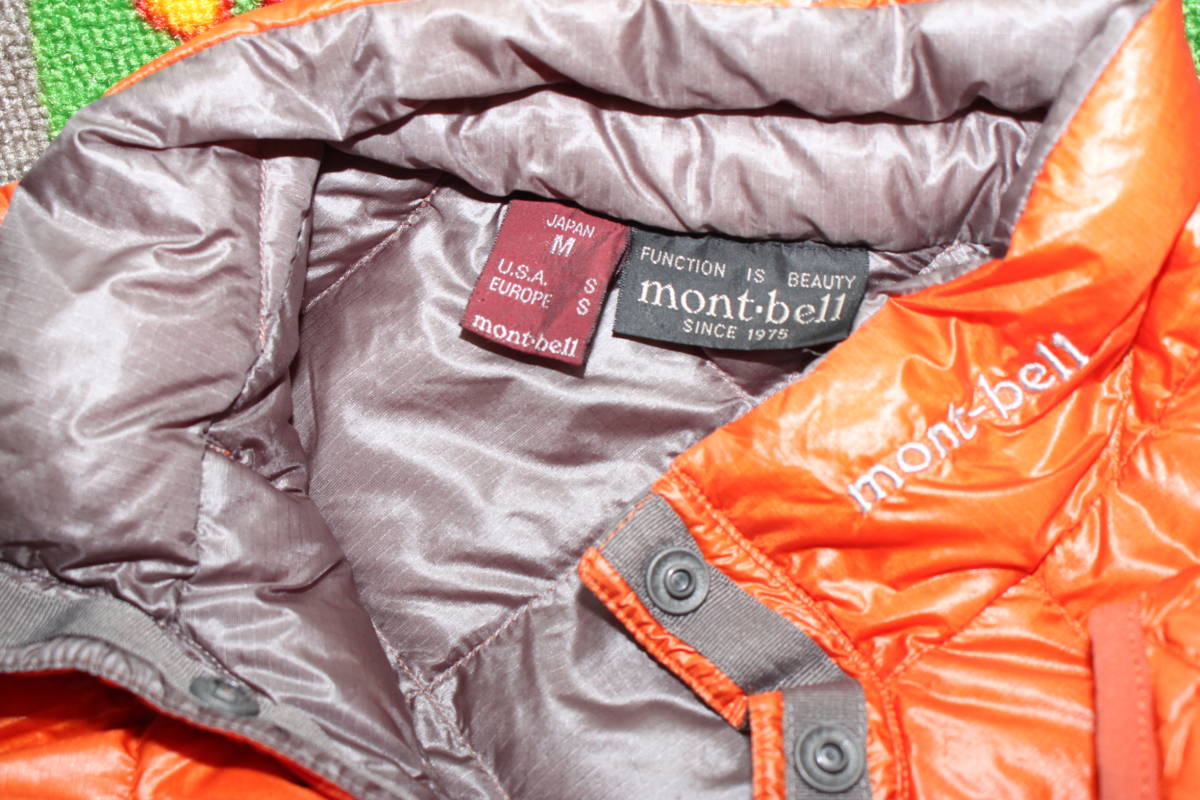 美品モンベル(montbell) レディースM オレンジ U.L.ダウンインナージャケット 1101284 送料無料即決