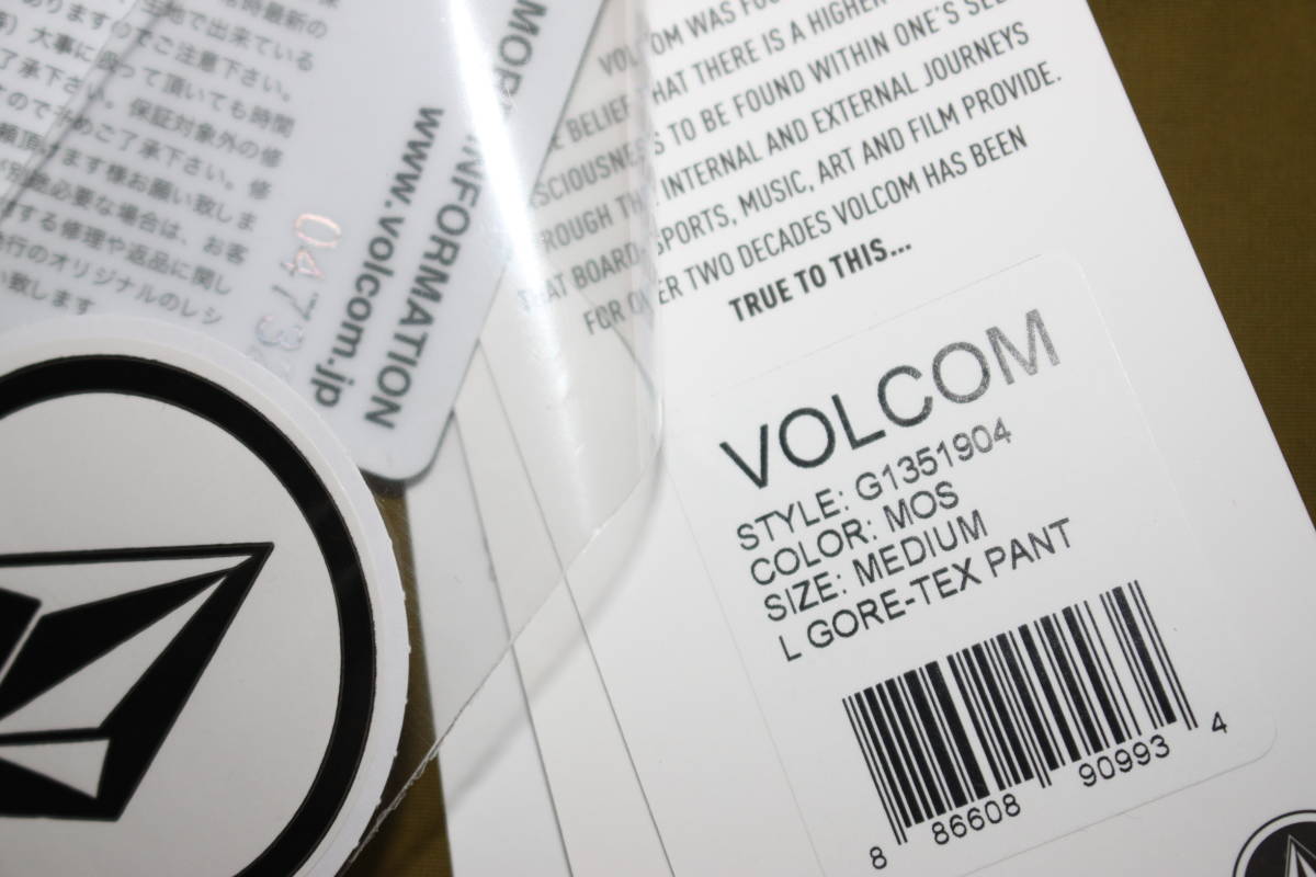 ○日本正規品○ 未使用ボルコム VOLCOM スノーボードパンツ US/M 色MOS