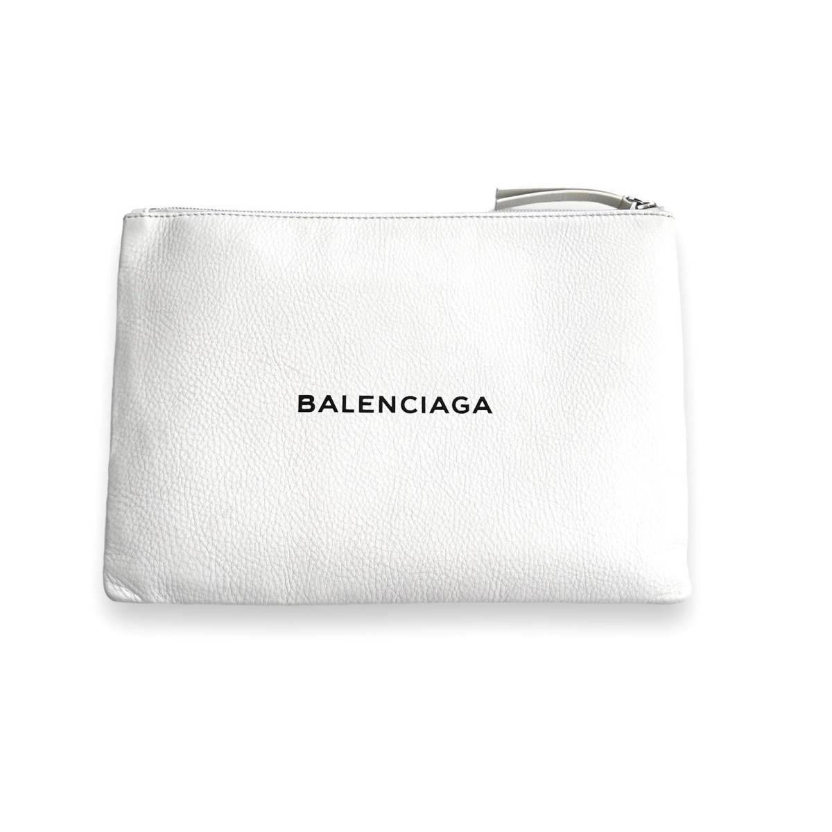 バレンシアガ BALENCIAGA クラッチバッグ　セカンドバッグ　ポーチ 白　ホワイト レザー 小物入れ　エブリデイ　革　ショルダー トート_画像1