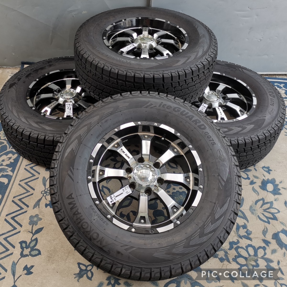 MKW MK-46 8.0J +25 PCD139.7 6H 4本セットスタッドレスヨコハマ ice