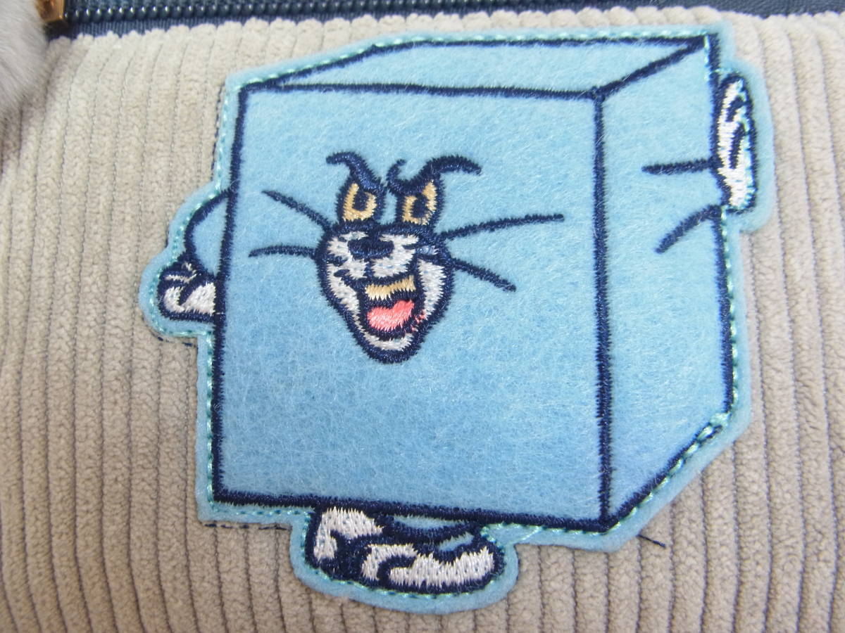  Tom . Jerry * vanity bag winter VERSION corduroy cloth box ....... Tom unused tag 17X18X18cm amusement limitation 
