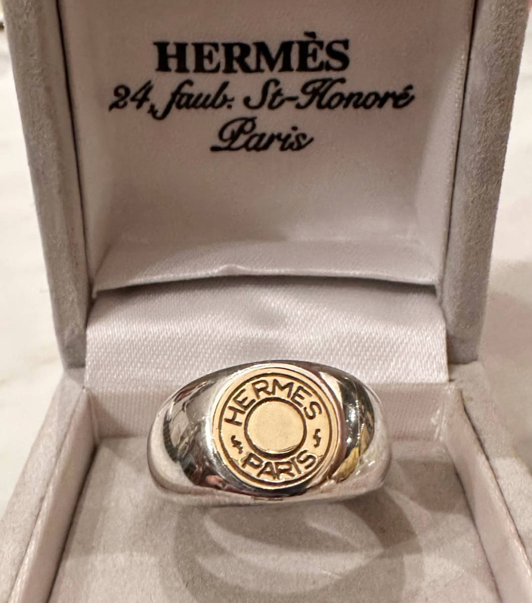 □HERMES 極美品 セリエ リング 13号 指輪 エルメス シルバー