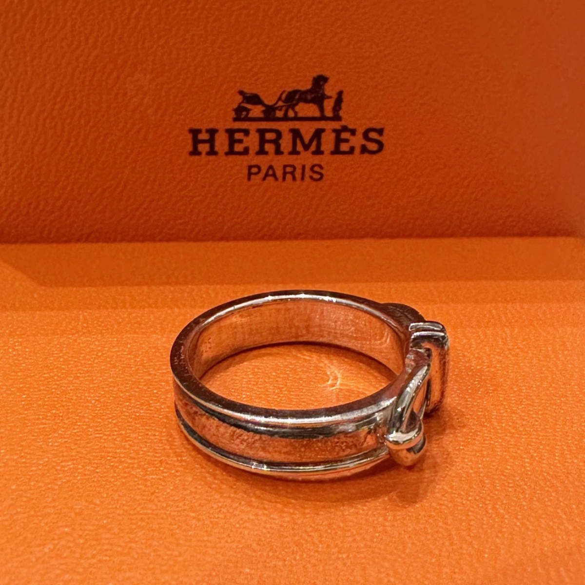 ■HERMES 極美品 サンチュール リング 12号 指輪 ベルトモチーフ / エルメス / シルバー / SV925_画像3