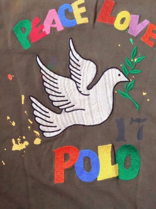 高級ブランド ポロラルフローレン PEACE LOVE Polo used ポロシャツ
