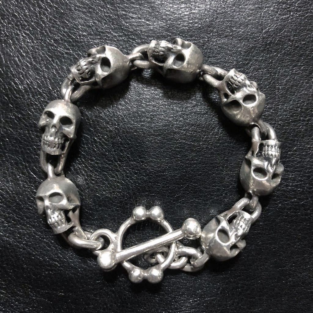 国産】 925 マンテル ボーン スカルブレス 950 Bracelet Chain Bone
