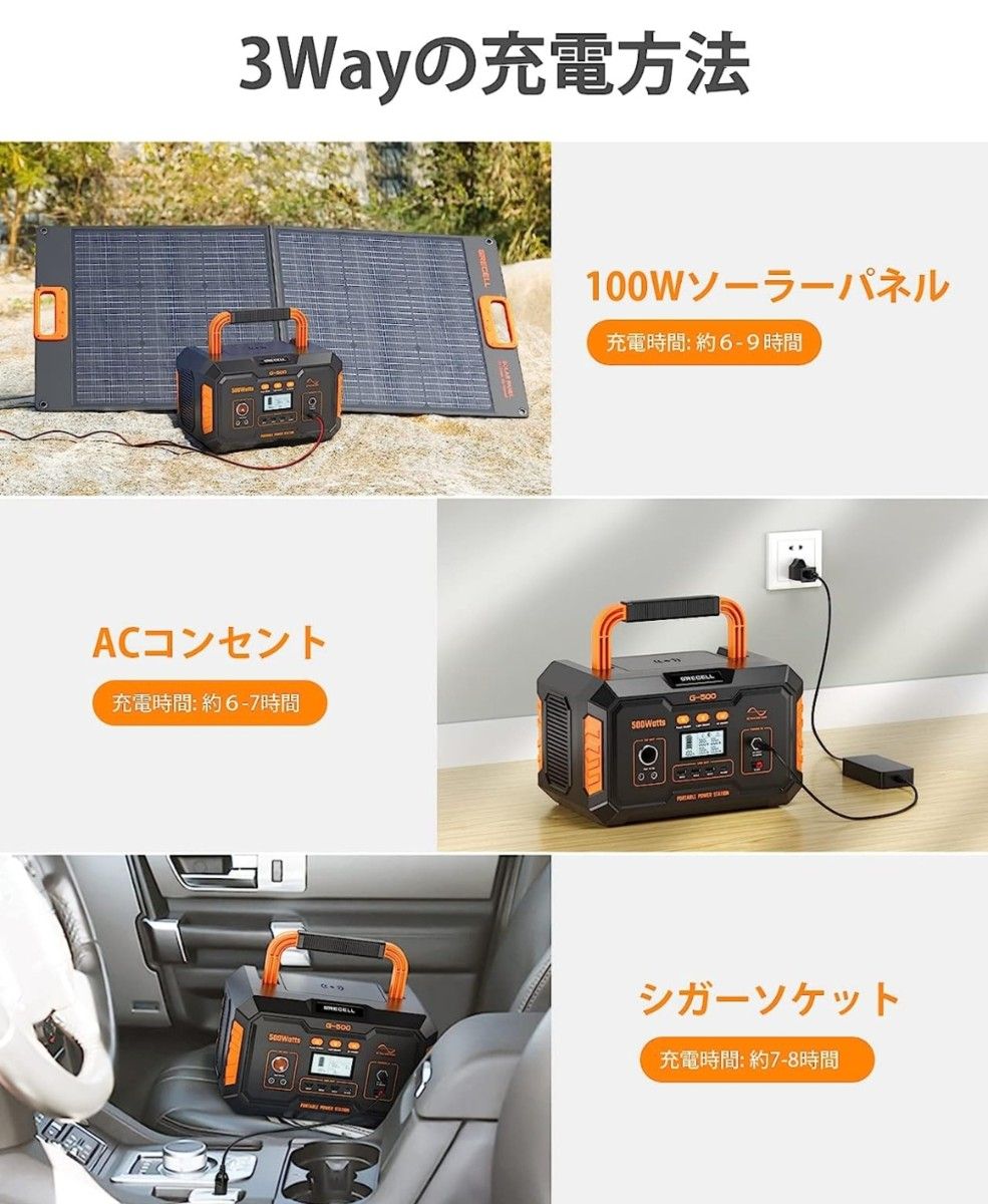 ポータブル電源大容量500W 140400mAh519whポータブルバッテリー